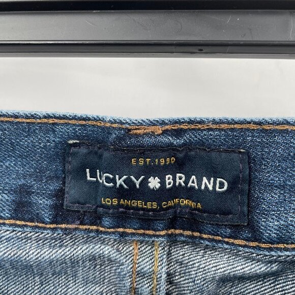 Lucky Brand 221 Original Straight Distressed High Rise Jeans Size 36 Men Blue - Picture 5 of 13